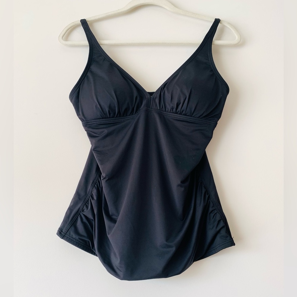 Tommy Bahama Swim Tankini Top Black Women Size 8